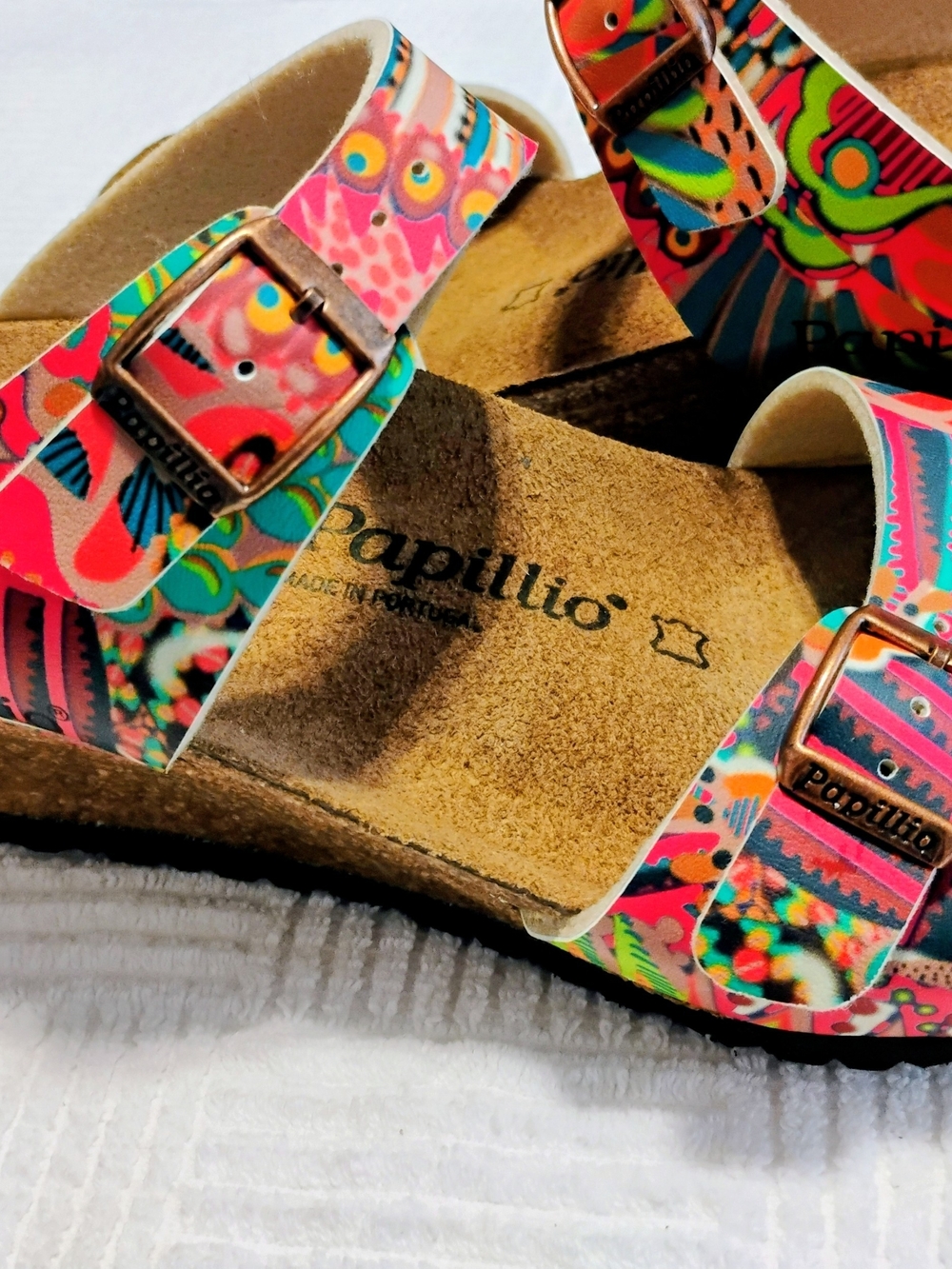 Papillio By Birkenstock MulticolorCork Wedge Sandals. Size 9- 9.5 Wide - Picture 6 of 12